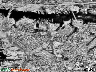 Zip code 23523 satellite photo by USGS