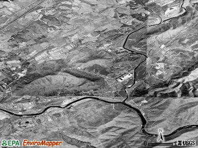 Zip code 24555 satellite photo by USGS