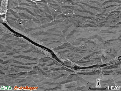 Zip code 25015 satellite photo by USGS