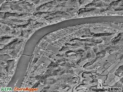Zip code 25260 satellite photo by USGS