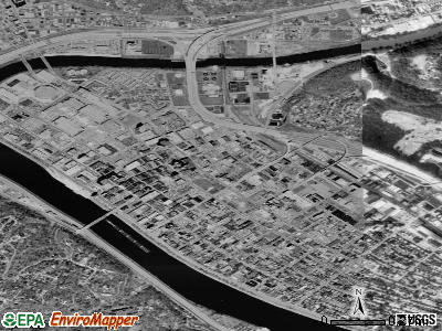 Zip code 25301 satellite photo by USGS