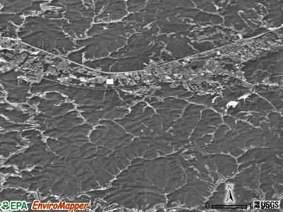 Zip code 25510 satellite photo by USGS
