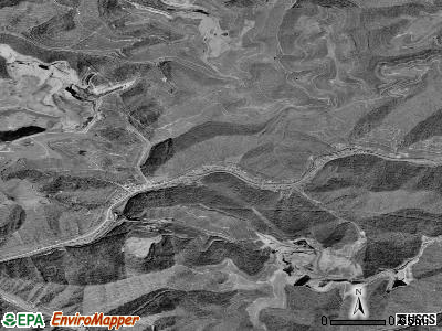 Zip code 25607 satellite photo by USGS