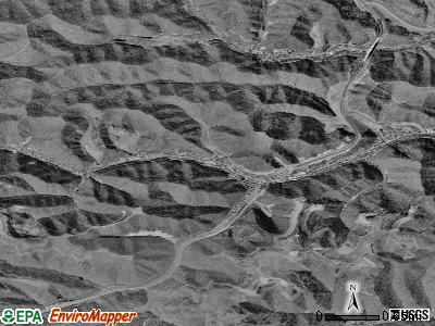 Zip code 25625 satellite photo by USGS