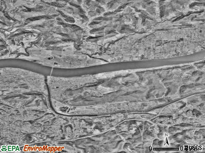 Zip code 25702 satellite photo by USGS