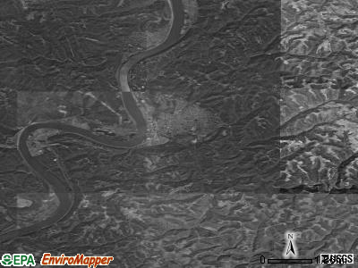 Zip code 26041 satellite photo by USGS