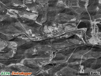 Zip code 26521 satellite photo by USGS