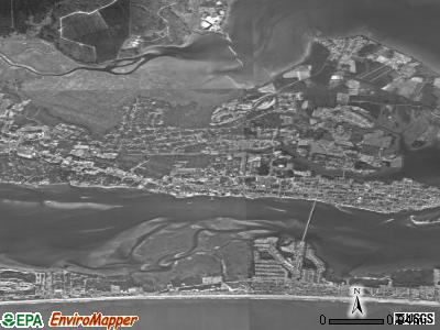 Zip code 28557 satellite photo by USGS