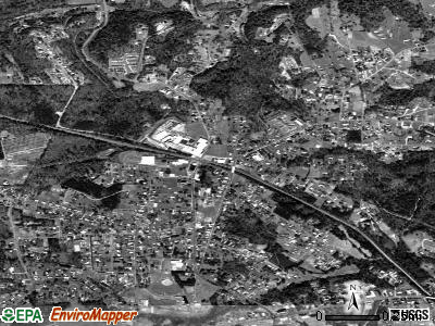 Zip code 28619 satellite photo by USGS