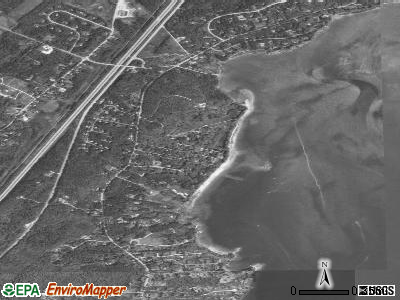 Zip code 04110 satellite photo by USGS