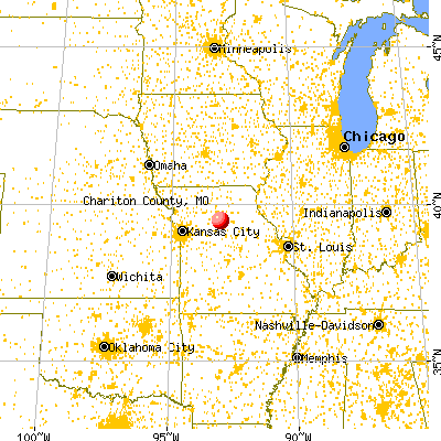 Chariton County, MO map from a distance