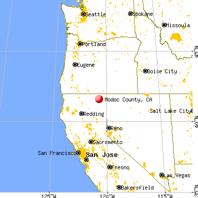 Modoc County California Map