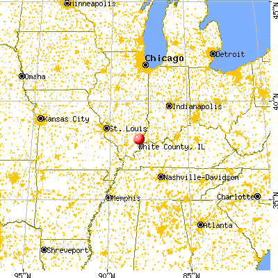 White County, IL map from a distance