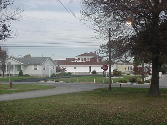 Carrier Mills, IL: Looking north from high school