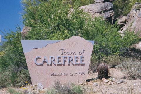 Carefree, AZ: Careefree sign