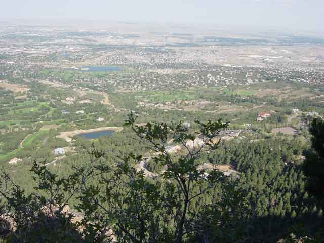 Colorado Springs, CO: View of Colorado Springs from Cheyanne Mountain Shrine