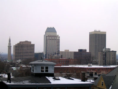 Springfield, MA: Springfield from the east.