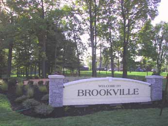 Brookville, OH: The new Gateway Park sign at the edge of the city