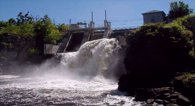 Theresa, NY: the waterfall at the powerdam in Theresa, NY