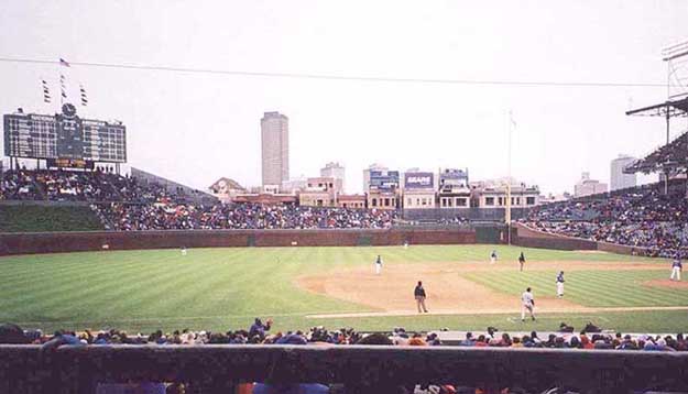 Chicago, IL: View from Wrigley Field, home of the Chicago Cubs