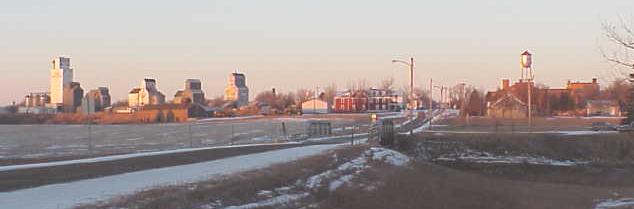 New England, ND: A view from the south end of New England, N.D. It was originally taken for the city's web page but no longer is used.