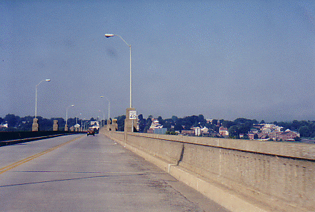 Wrightsville, PA: Looking of the Rt. 462 Bridge Towards Wrightsville