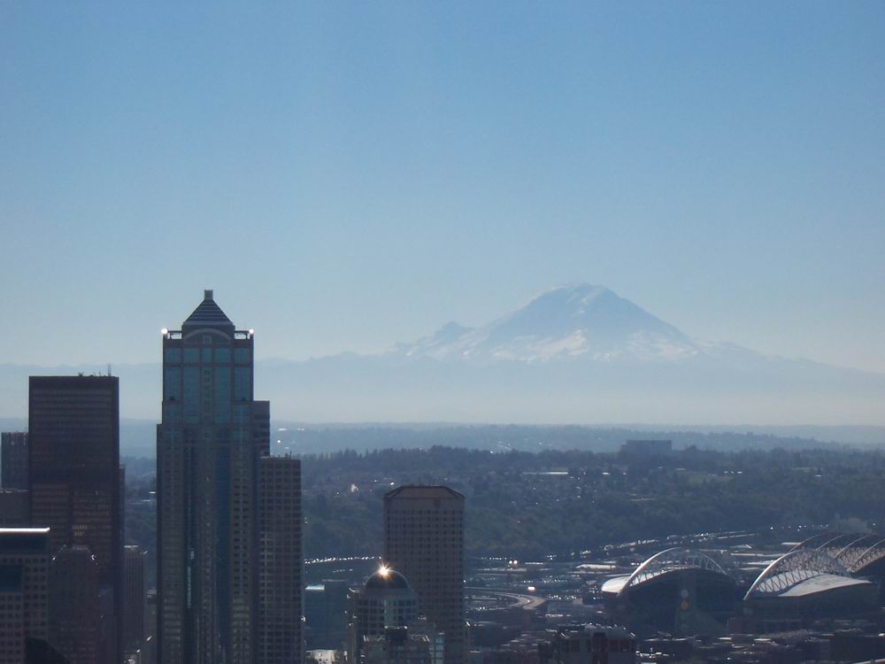 Seattle, WA: Mt. Rainier , view from Downtown Seattle