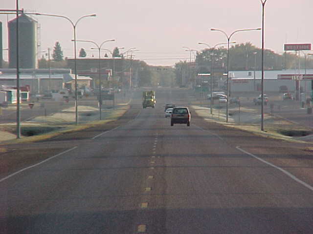 Rolla, ND: Main Street of Rolla from the west looking east