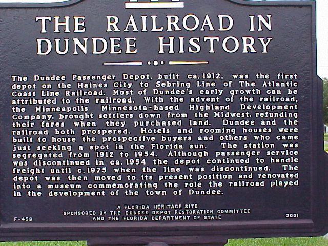 Dundee, FL: Railroad History