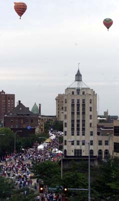 Rockford, IL: Looking east on State st. during the On the waterfront festival.