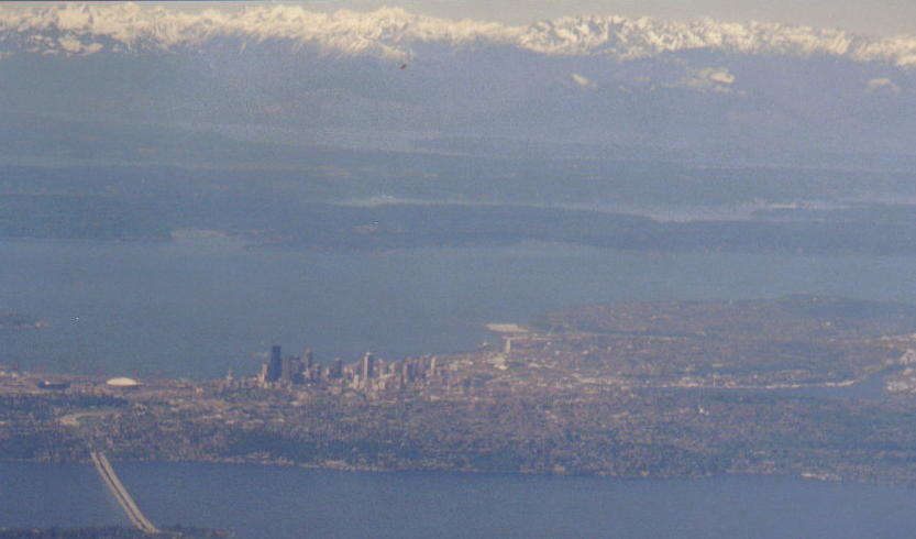 Seattle, WA: Aerial shot of Seattle