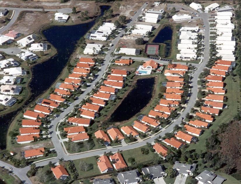 Venice, FL Aerial view of the Patios of Chestnut Creek 1998 photo