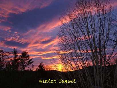 White Sulphur Springs, WV: Winter Sunset In White Sulphur Springs, WV