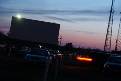 Paxton, NE: A drive-in movie theatre near the Oberlin University campus.