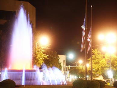 Belleville, IL: The large fountain smack in the middle of the city of Belleville, IL.