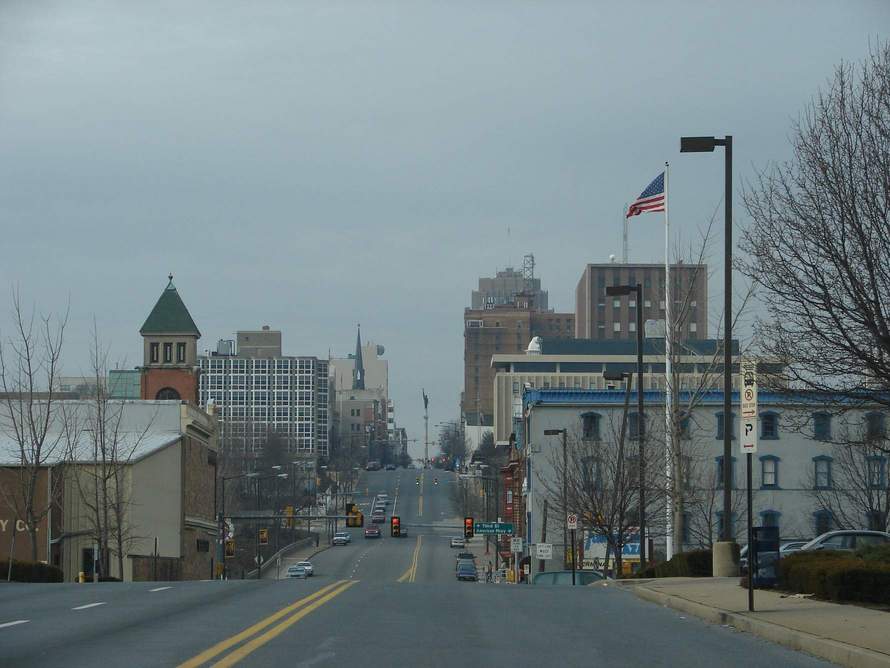 Allentown, PA: View to downtown.