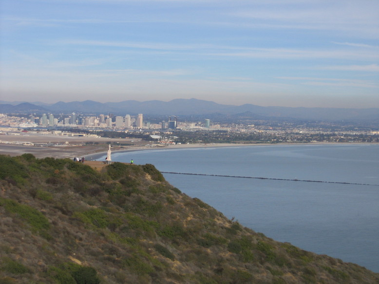 San Diego, CA: View of Cabrillo National Park and San Diego Bay