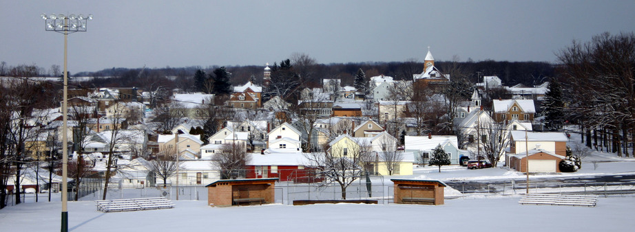 Boswell, PA: A view of Boswell from atop the hill at one end of the town near the elementary school.