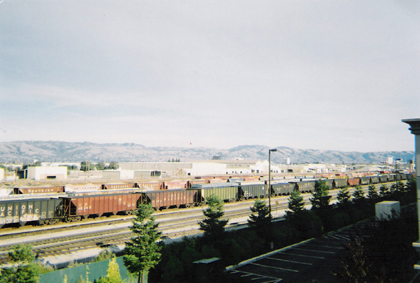 Santa Clara, CA: Santa Clara depot facing the hills