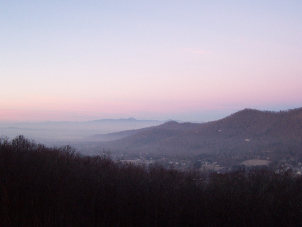 Asheville, NC: Sunset over Asheville, NC