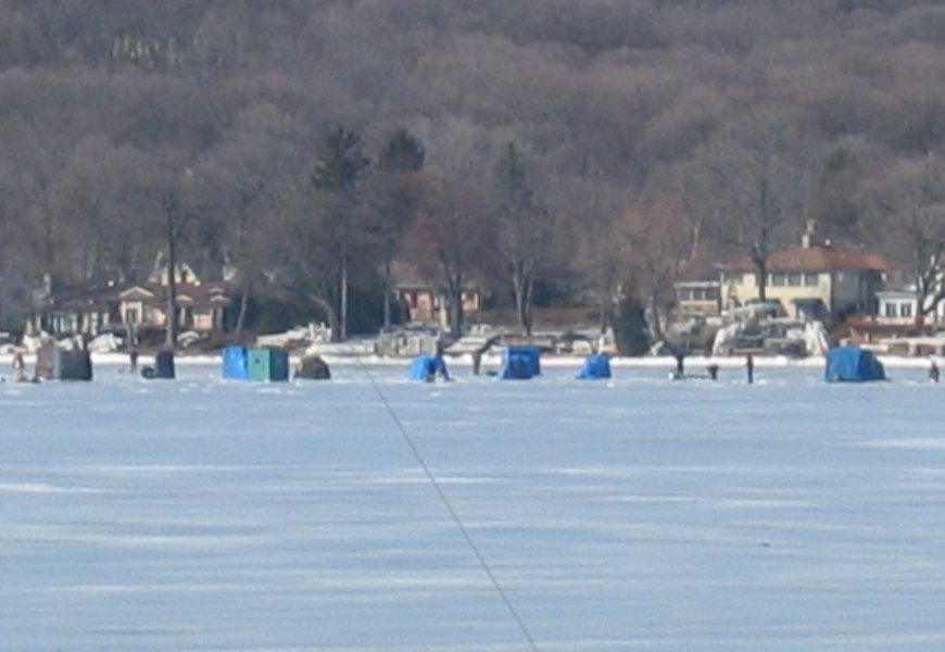 Lake Geneva, WI: Ice Fishing at Lake geneva