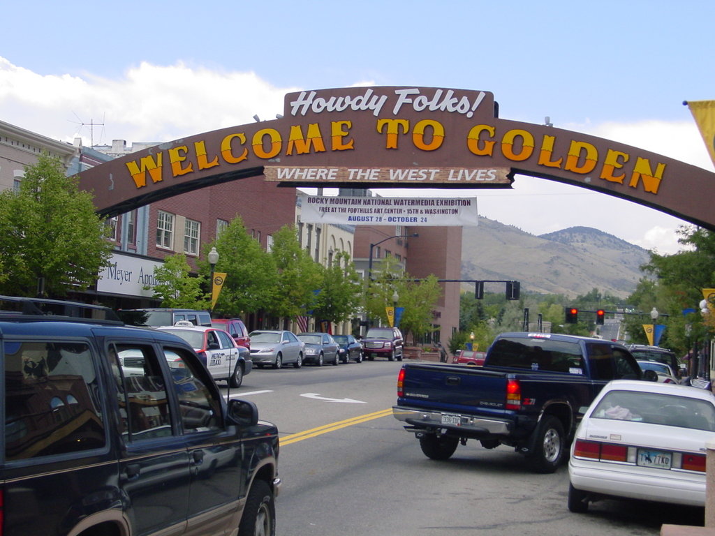 Golden, CO: Welcome Sign