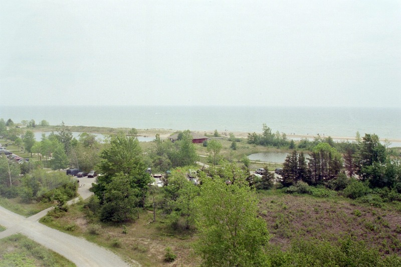 Tawas City, MI: View of the bay from Tawas Point Lighthouse
