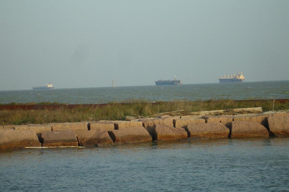 Galveston, TX: It's so fascinating to watch big ships and barges come across the water to Galveston