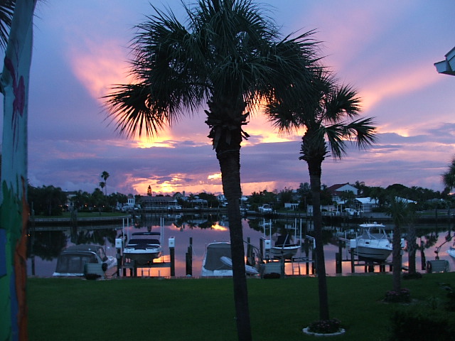 Tierra Verde, FL: Sunset from a Balcony at Pine Key Lodge III in Tierra Verde