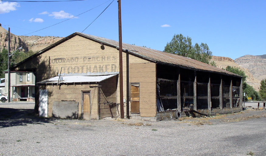 Palisade, CO: An old peach packing shed in town. Palisade is famous for peaches.