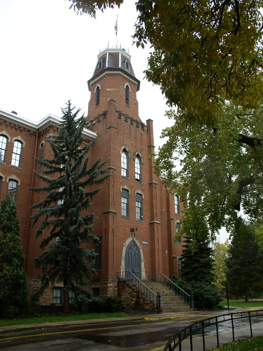 Boulder, CO: "Old Main" - the first building of the University, University of Colorado Campus.