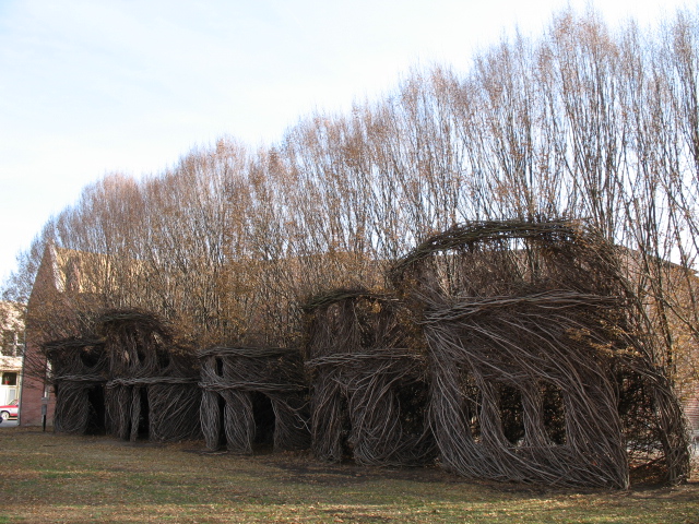 New Harmony, IN: Sculpture installed in New Harmony by Patrick Dougherty