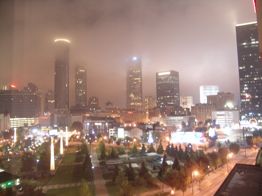 Atlanta, GA: A Foggy Night in Downtown