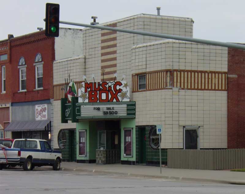 Burlington, KS: The Music Box in Downtown Burlington